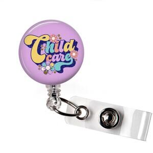 Badge Reel Daycare Teacher Child Care Retractable ID Name Holder